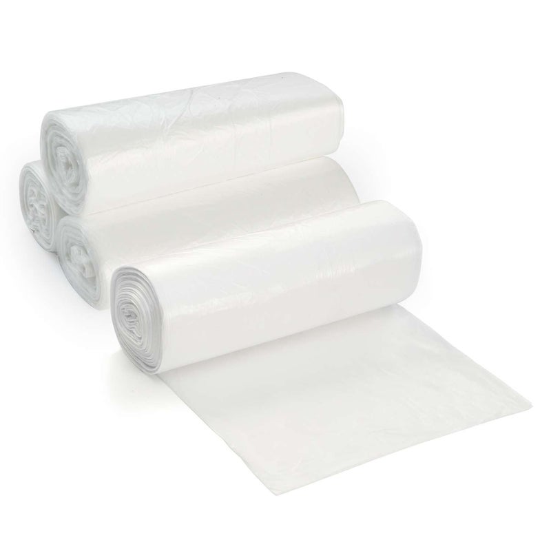 ProCure 7-10 Gallon Clear Garbage Can Liners, 100 Count - Small - Medium Trash Can Liners - High Density, Thin, Lightweight, 8 Microns - for Office, Home, Hospital Wastebaskets - 2 Coreless Rolls - Image 1